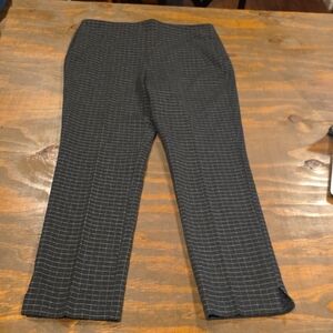 Chico's Charcoal Black Windowpane Straight-Leg Pants